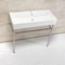 Fauceture 39" Porcelain Console Sink w/Stainless Steel Legs (Single-Hole), White/Polished Nickel VPB39176ST - alternate 3